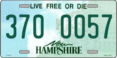 NH license plate 3700057