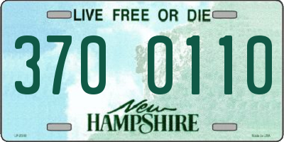 NH license plate 3700110
