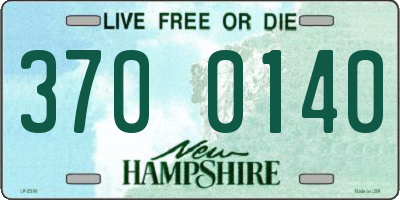 NH license plate 3700140