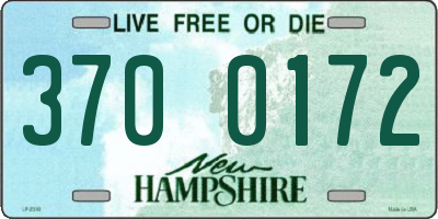 NH license plate 3700172