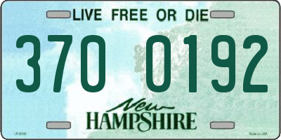 NH license plate 3700192