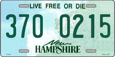 NH license plate 3700215