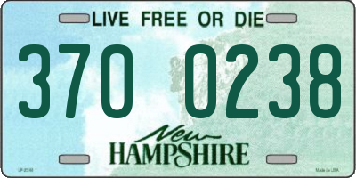 NH license plate 3700238