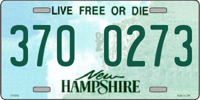 NH license plate 3700273