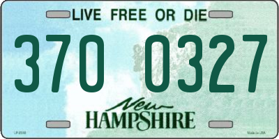 NH license plate 3700327