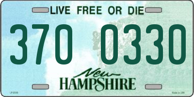 NH license plate 3700330