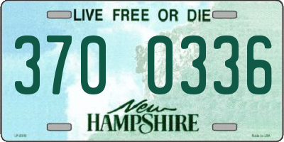 NH license plate 3700336