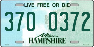 NH license plate 3700372