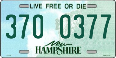 NH license plate 3700377