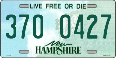 NH license plate 3700427