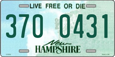 NH license plate 3700431