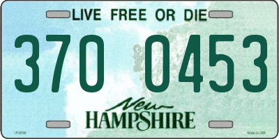 NH license plate 3700453
