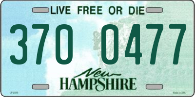 NH license plate 3700477