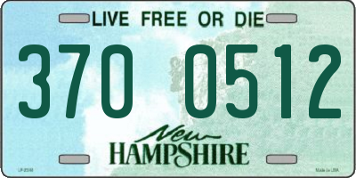 NH license plate 3700512