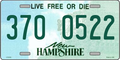 NH license plate 3700522