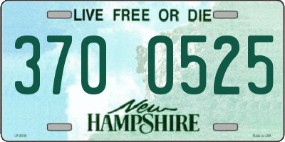 NH license plate 3700525