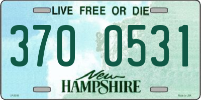 NH license plate 3700531