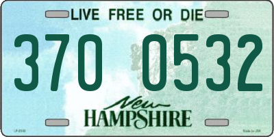 NH license plate 3700532