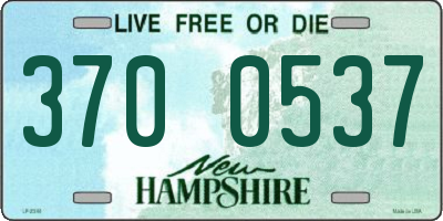 NH license plate 3700537