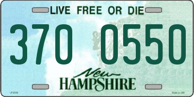NH license plate 3700550