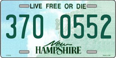 NH license plate 3700552