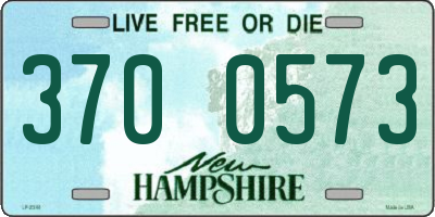 NH license plate 3700573