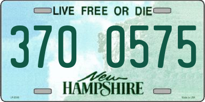NH license plate 3700575
