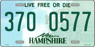 NH license plate 3700577