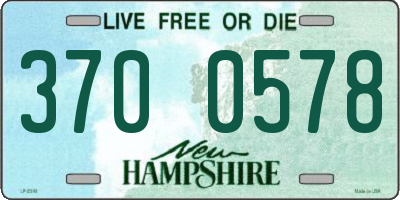 NH license plate 3700578