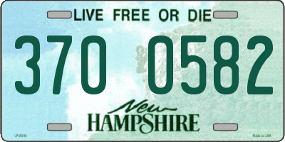 NH license plate 3700582
