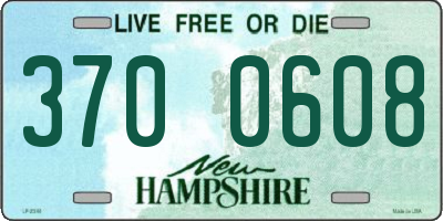 NH license plate 3700608
