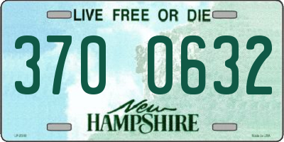 NH license plate 3700632