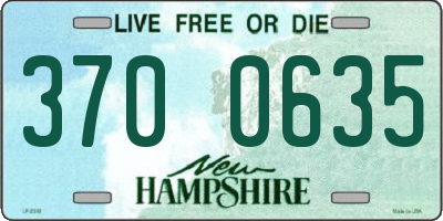 NH license plate 3700635