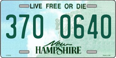 NH license plate 3700640