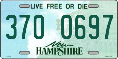NH license plate 3700697