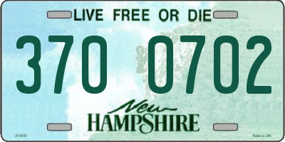 NH license plate 3700702