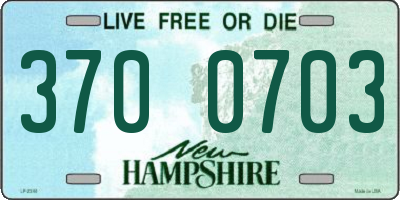 NH license plate 3700703