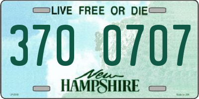 NH license plate 3700707