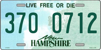 NH license plate 3700712