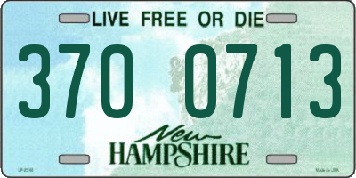 NH license plate 3700713