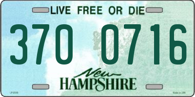 NH license plate 3700716