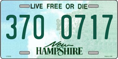 NH license plate 3700717
