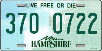 NH license plate 3700722