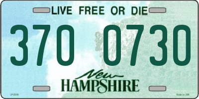 NH license plate 3700730