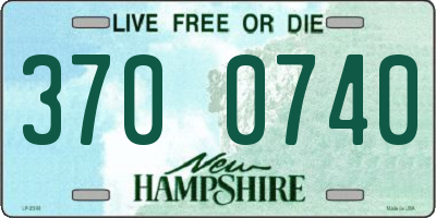 NH license plate 3700740