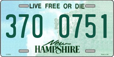 NH license plate 3700751