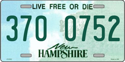 NH license plate 3700752