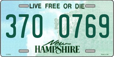 NH license plate 3700769