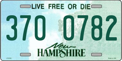 NH license plate 3700782