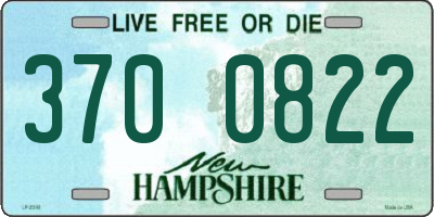 NH license plate 3700822